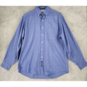 Tommy Hilfiger Shirt Mens 15 1/2 34-35 Blue Preppy Button Up Long Sleeve Vintage